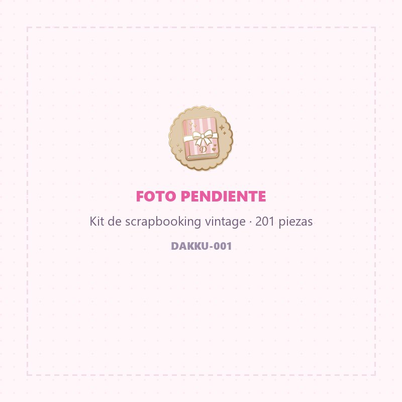 Kit de scrapbooking vintage · 201 piezas — papelería vintage Dakku