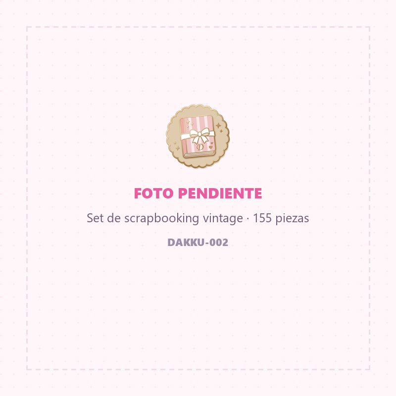 Set de scrapbooking vintage · 155 piezas — papelería vintage Dakku
