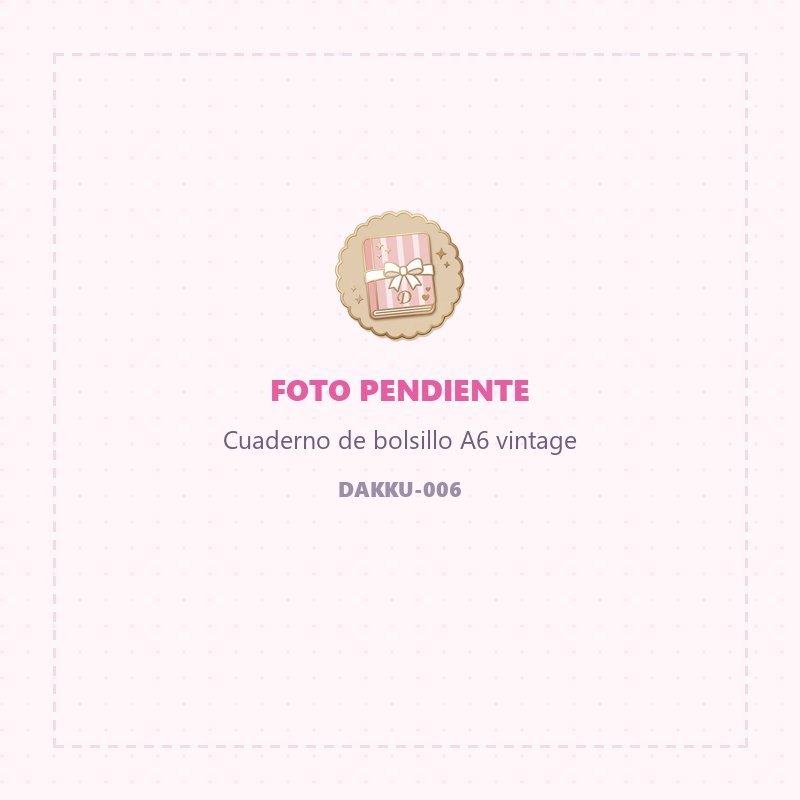 Cuaderno de bolsillo A6 vintage — papelería vintage Dakku