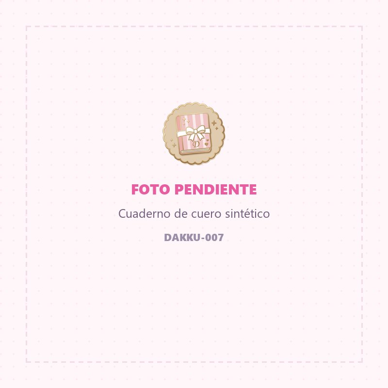 Cuaderno de cuero sintético — papelería vintage Dakku
