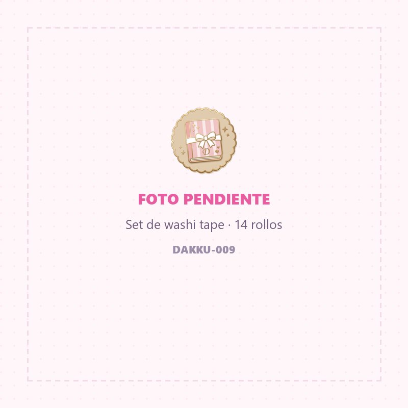 Set de washi tape · 14 rollos — papelería vintage Dakku