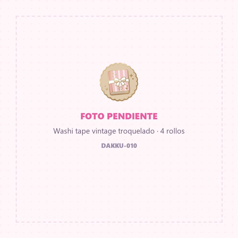 Washi tape vintage troquelado · 4 rollos — papelería vintage Dakku