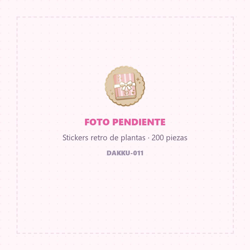 Stickers retro de plantas · 200 piezas — papelería vintage Dakku