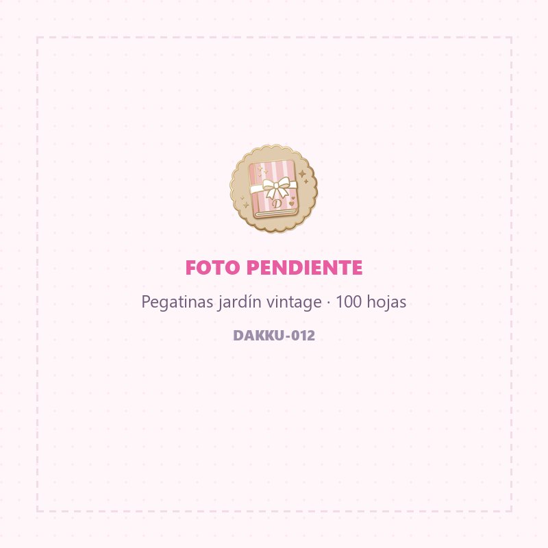 Pegatinas jardín vintage · 100 hojas — papelería vintage Dakku