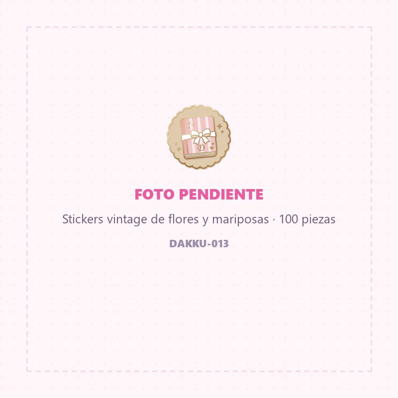 Stickers vintage de flores y mariposas · 100 piezas — papelería vintage Dakku