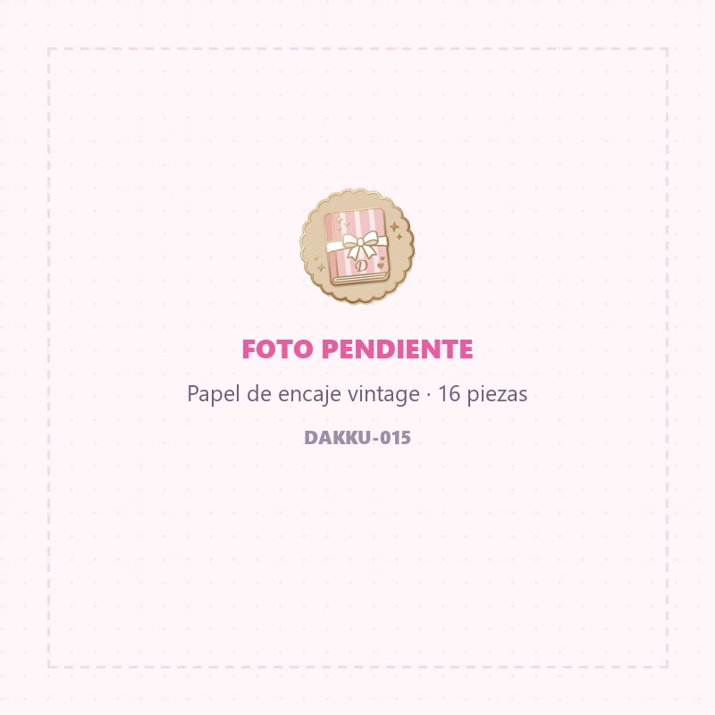 Papel de encaje vintage · 16 piezas — papelería vintage Dakku
