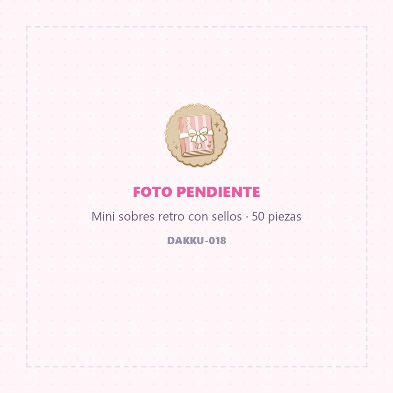Mini sobres retro con sellos · 50 piezas — papelería vintage Dakku