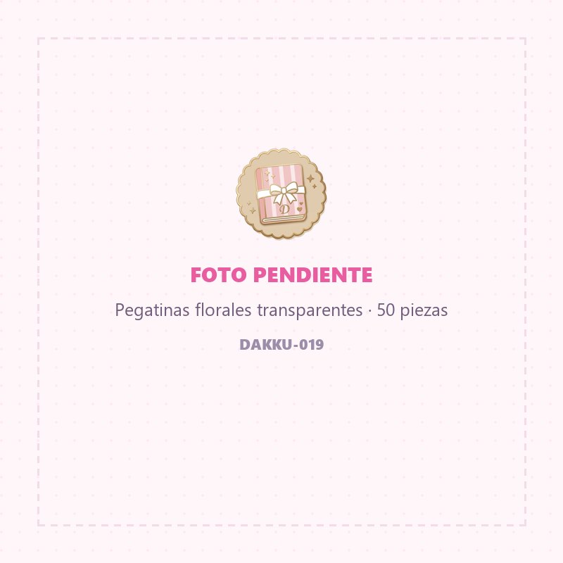 Pegatinas florales transparentes · 50 piezas — papelería vintage Dakku