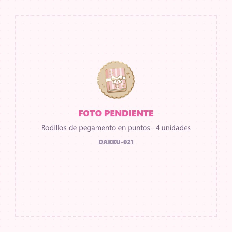 Rodillos de pegamento en puntos · 4 unidades — papelería vintage Dakku